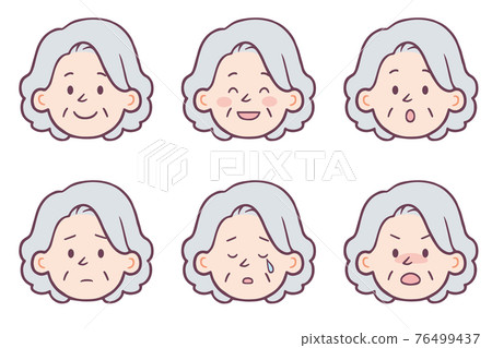 高級女性面部表情集 76499437