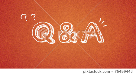 Hand-painted Q & A Questions and answers Inquiries Background 76499443