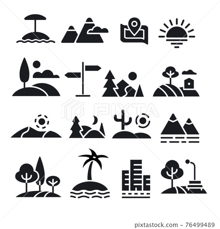 landscapes icons 76499489