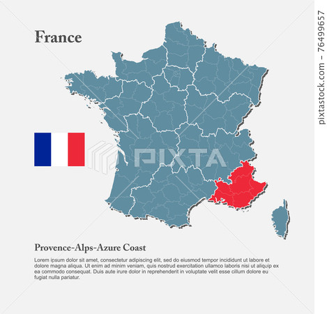 Vector map Europe country France Alpes-Cote Azur Vector map Europe country France Alpes-Cote Azur 76499657