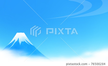 清爽的藍天和富士山 清爽的藍天和富士山 76500284