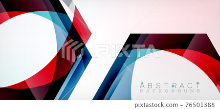 Transparent hexagons geometric shapes abstract background 76501388