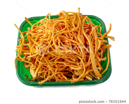 Cordyceps Sinensis Mushroom an isolated white background 76501844
