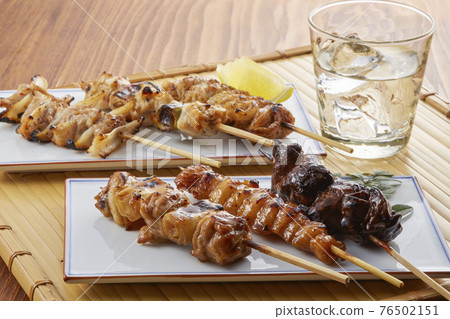 烤雞肉串拼盤日本酒清酒居酒屋 76502151
