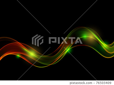 Abstract shiny color gold wave design element Abstract shiny color gold wave design element 76503409