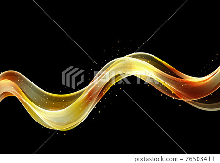Abstract shiny color gold wave design element Abstract shiny color gold wave design element 76503411
