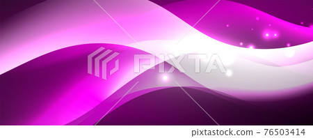 Shiny glowing neon wave, light lines abstract background. Magic energy and motion concept. Vector wallpaper template Shiny glowing neon wave, light lines abstract background. Magic energy and motion concept. Vector wallpaper template 76503414