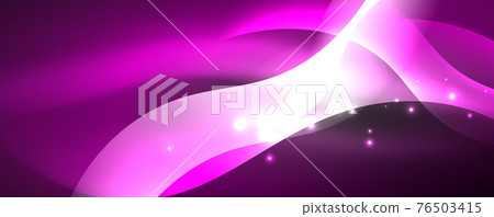 Shiny glowing neon wave, light lines abstract background. Magic energy and motion concept. Vector wallpaper template Shiny glowing neon wave, light lines abstract background. Magic energy and motion concept. Vector wallpaper template 76503415