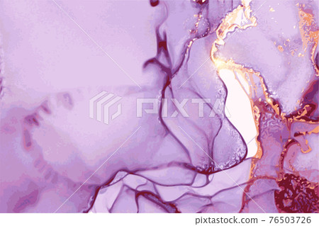 Violet, purple, and gold stone background with texture of marble 76503726