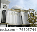 The Hazrat Sultan Mosque in Astana with blue cloudy sky Kazakhstan 76505744