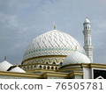 The Hazrat Sultan Mosque in Astana with blue cloudy sky Kazakhstan 76505781