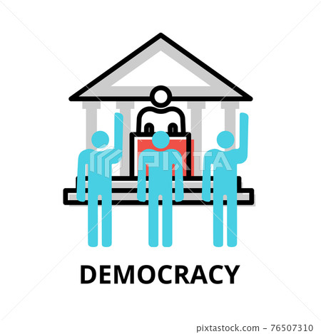 Democracy icon concept, politics collection Democracy icon concept, politics collection 76507310