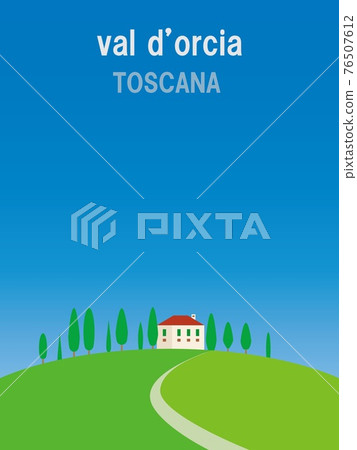 Spring landscape val d'orcia tuscany toscana Spring landscape val d'orcia tuscany toscana 76507612