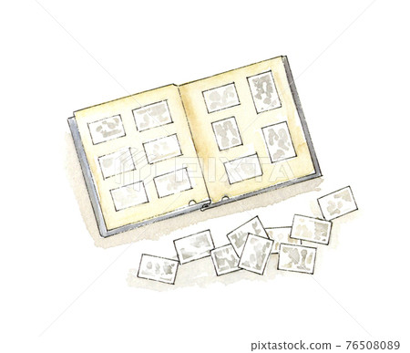 整理舊專輯水彩插圖 76508089