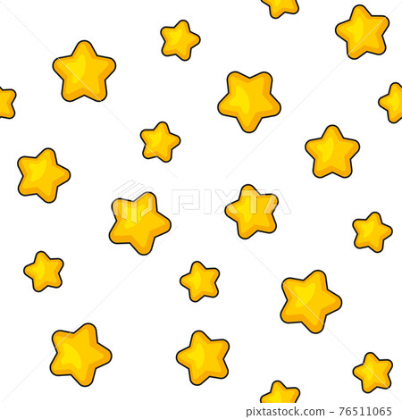 Stars Seamless Pattern on White Background. Vector - Stock Illustration ...