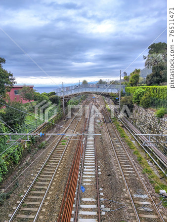 rail tracks in genoa sant ilario rail tracks in genoa sant ilario 76511471