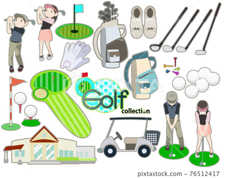 Golf illustration set 76512417