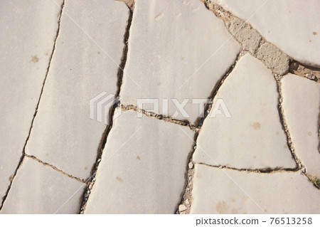 Abstract background of old marble cobblestone pavement. 76513258