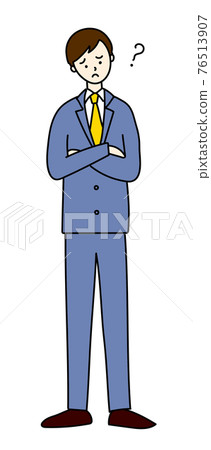 Illustration material Businessman suit Male simple Illustration material Businessman suit Male simple 76513907