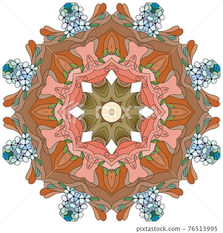 Colorful cute Mandalas. Decorative unusual round ornaments. Colorful cute Mandalas. Decorative unusual round ornaments. 76513995