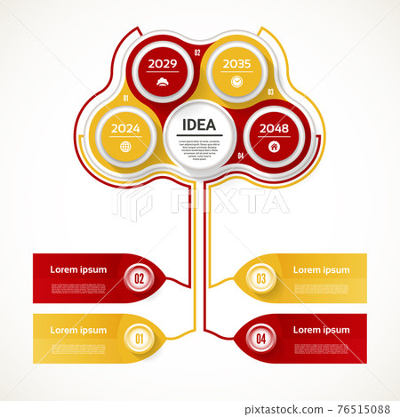 Vector circle infographic. Template for diagram, graph, presentation and chart. Business concept with 4 options, parts, steps or processes. Abstract background Vector circle infographic. Template for diagram, graph, presentation and chart. Business concept with 4 options, parts, steps or processes. Abstract background 76515088