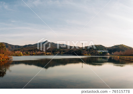 Seoul grand park lake view in Gwacheon, Korea 76515778