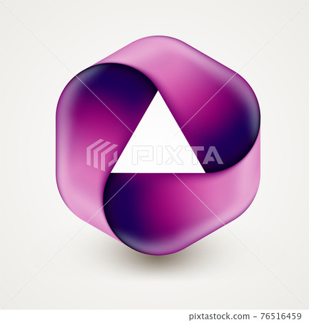Logo Design Vector. Triangle and Hexagon. Three-dimensional appearance. Logo Design Vector. Triangle and Hexagon. Three-dimensional appearance. 76516459