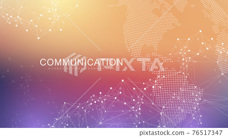 Political World Map with global technology networking concept. Digital data visualization. Lines plexus. Big Data background communication. Scientific vector illustration. Political World Map with global technology networking concept. Digital data visualization. Lines plexus. Big Data background communication. Scientific vector illustration. 76517347