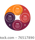 Vector circle infographic. Template for diagram, graph, presentation and chart. Business concept with 4 options, parts, steps or processes. Abstract background 76517890