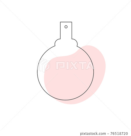 Delicate perfume bottle in the style of flat lines. Cosmetic product. Delicate perfume bottle in the style of flat lines. Cosmetic product. 76518720