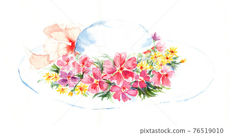 Hat is a watercolor painting Hat is a watercolor painting 76519010