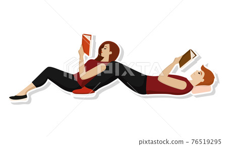 Couple reading books 76519295