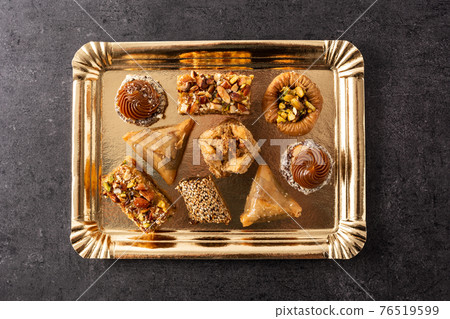 Assortment of Ramadan dessert baklava 76519599