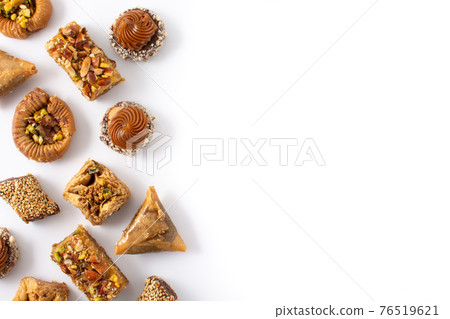 Assortment of Ramadan dessert baklava 76519621