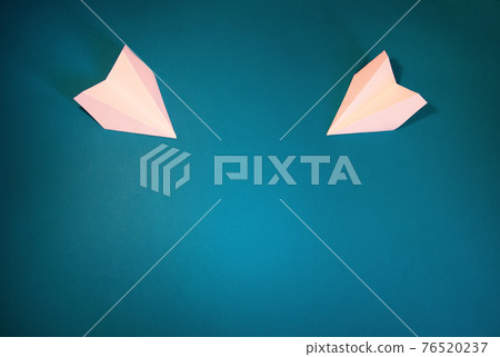 White, small, paper plane. White, small, paper plane. 76520237