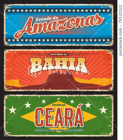 Brazil Bahia, Ceara, Amazonas state plates 76520322