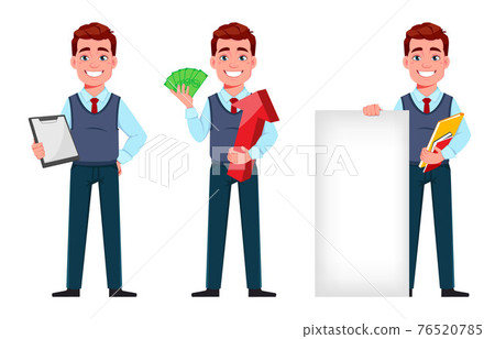 Young businessman cartoon character in flat style - Stock Illustration ...
