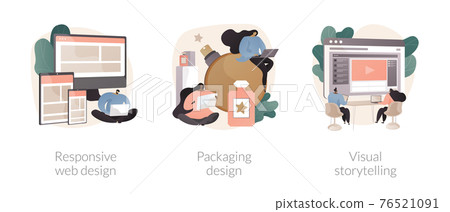 Design services abstract concept vector illustrations. Design services abstract concept vector illustrations. 76521091