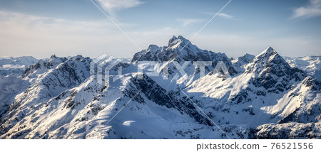 Snow Covered Canadian Mountain Landscape Snow Covered Canadian Mountain Landscape 76521556