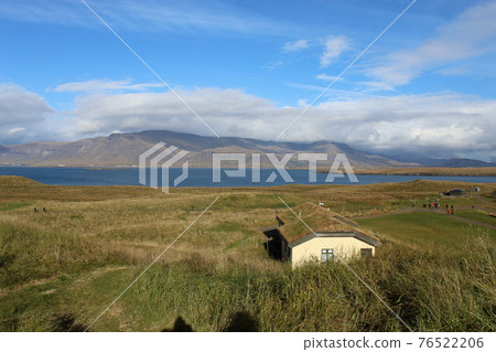 Moss covered roof in Iceland Moss covered roof in Iceland 76522206
