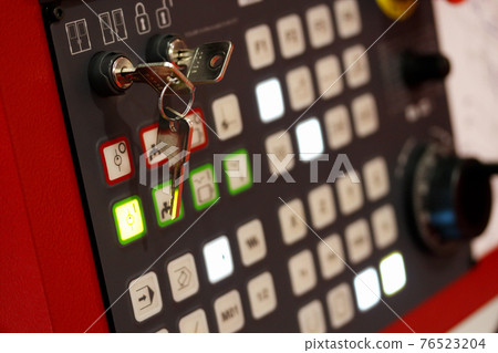 key switches and buttons on a control panel key switches and buttons on a control panel 76523204