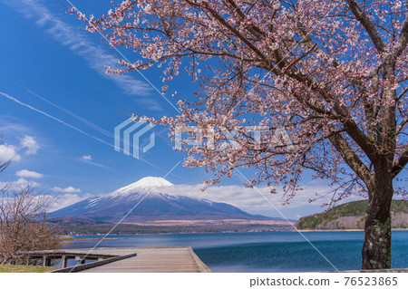 （山梨縣）從“山中湖交流廣場 Kirara”看到的富士山 76523865