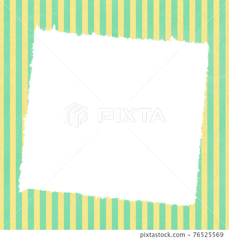 Square yellow and green stripes and white copy space background 76525569