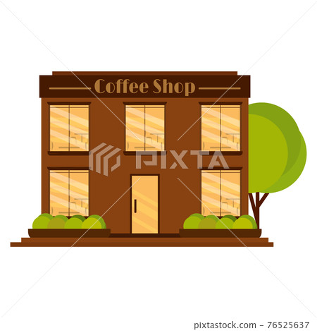 Isolated coffee shop 76525637