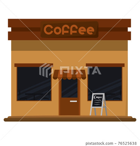 Isolated coffee shop 76525638
