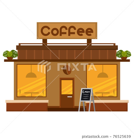 Isolated coffee shop 76525639