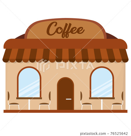Isolated coffee shop 76525642