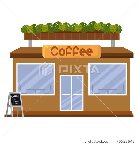 Isolated coffee shop 76525645