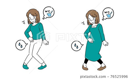 一個女人漏尿的插圖 一個女人漏尿的插圖 76525996