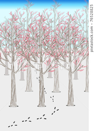 Small footprints in the winter forest Small footprints in the winter forest 76528825